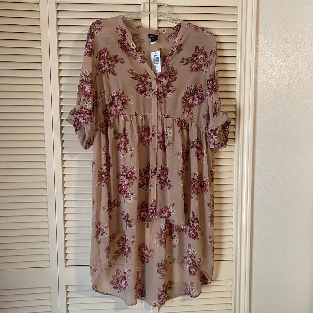 Floral long torrid blouse